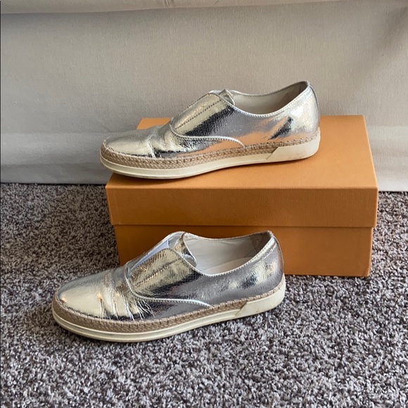 TOD’S Leather Slip On Gomma Rafia Tv Francesina - Picture 3 of 7